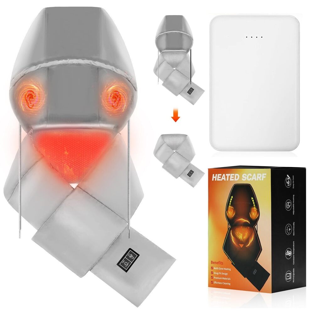 6713 Heated Scarf Electric Heating Neck Warmer with 5000mAh Rechargeable